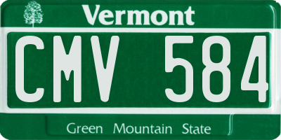 VT license plate CMV584