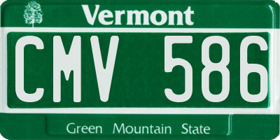VT license plate CMV586