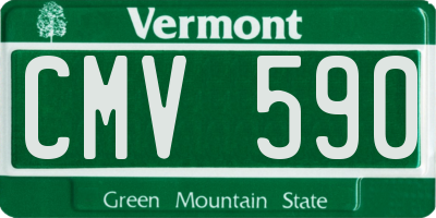 VT license plate CMV590