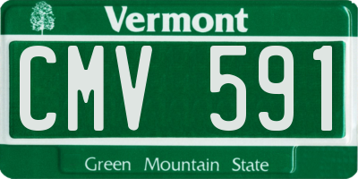 VT license plate CMV591