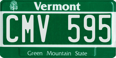VT license plate CMV595