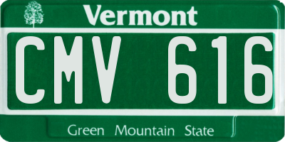VT license plate CMV616
