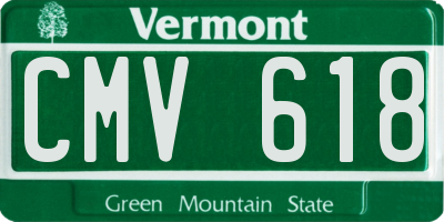 VT license plate CMV618
