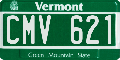 VT license plate CMV621