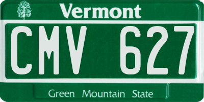 VT license plate CMV627
