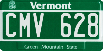 VT license plate CMV628