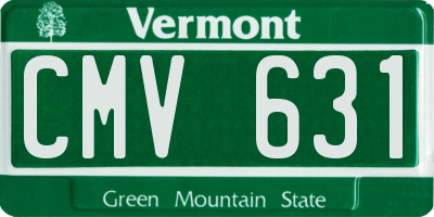 VT license plate CMV631