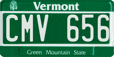 VT license plate CMV656