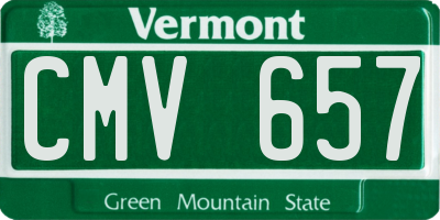 VT license plate CMV657