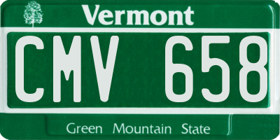 VT license plate CMV658
