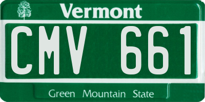 VT license plate CMV661