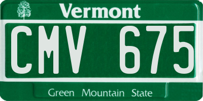 VT license plate CMV675