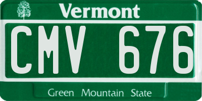 VT license plate CMV676