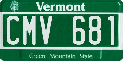 VT license plate CMV681