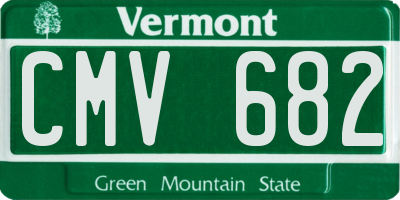 VT license plate CMV682