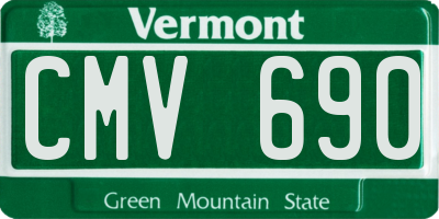 VT license plate CMV690