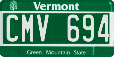 VT license plate CMV694