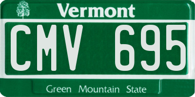 VT license plate CMV695
