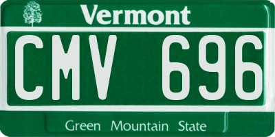 VT license plate CMV696