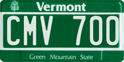 VT license plate CMV700