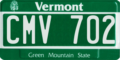 VT license plate CMV702