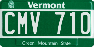 VT license plate CMV710