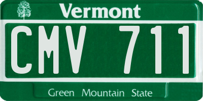 VT license plate CMV711