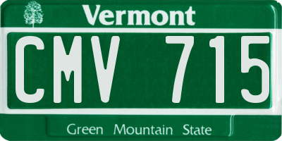 VT license plate CMV715