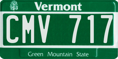 VT license plate CMV717
