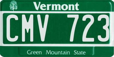 VT license plate CMV723