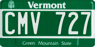 VT license plate CMV727