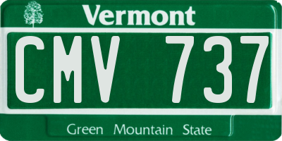 VT license plate CMV737