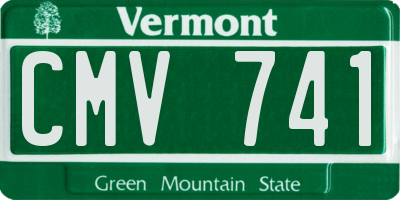 VT license plate CMV741