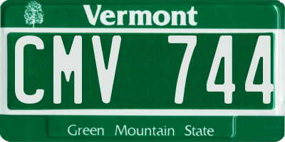 VT license plate CMV744