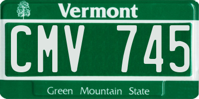 VT license plate CMV745