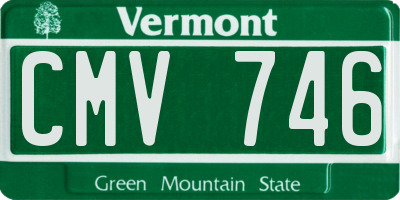 VT license plate CMV746