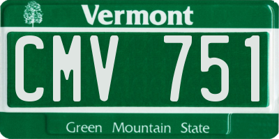 VT license plate CMV751