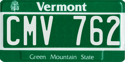 VT license plate CMV762
