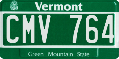 VT license plate CMV764