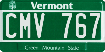 VT license plate CMV767