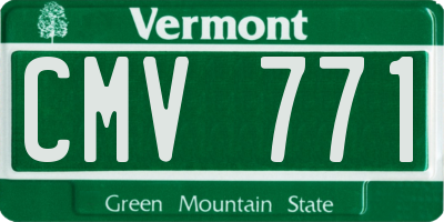 VT license plate CMV771