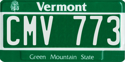 VT license plate CMV773