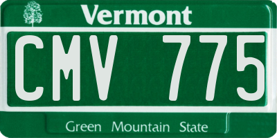 VT license plate CMV775