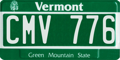 VT license plate CMV776