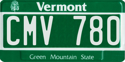 VT license plate CMV780