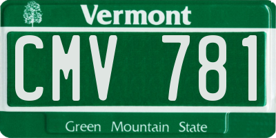 VT license plate CMV781