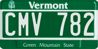 VT license plate CMV782