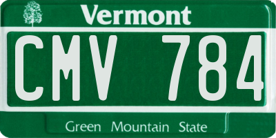 VT license plate CMV784