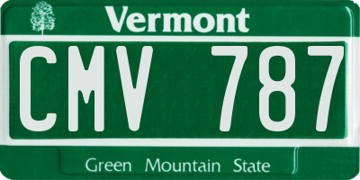 VT license plate CMV787