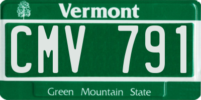 VT license plate CMV791